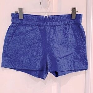 J. Crew Damask Pull-On Shorts Royal Blue Size 0